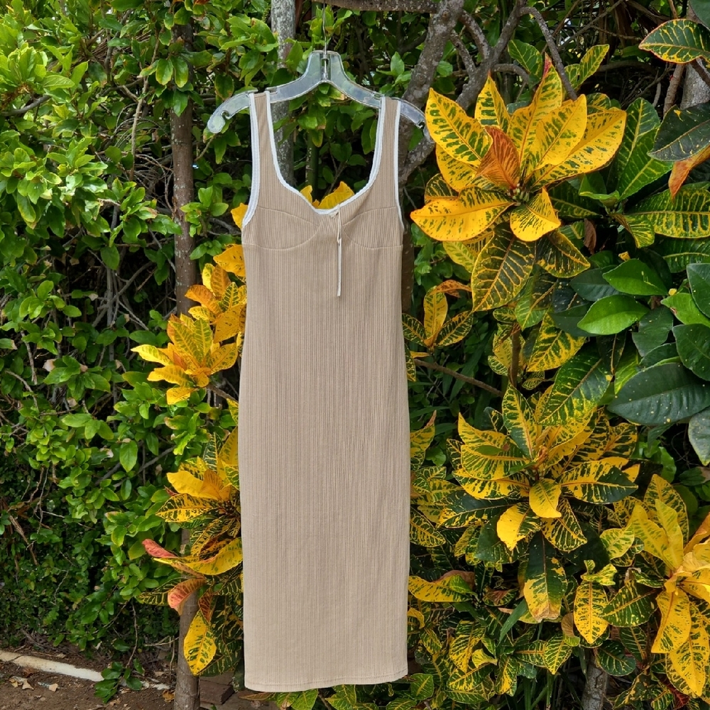 💙 Crescent Ribbed Tank Dress